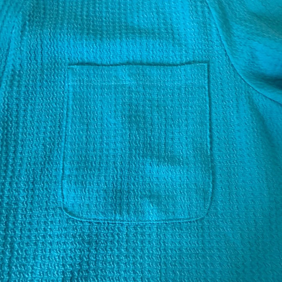 Floral & Ivy Women’s Turquoise Button-Up Blouse, Size M – Lightweight Casual Top - Picture 6 of 12